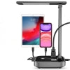 Load image into Gallery viewer, LED Desk Lamp Light w/4 USB Charging Port and 2 AC Power Outlet, 8.2FT Extension Cord Power Strip Station, 3 Level Brightness