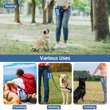 Load image into Gallery viewer, Ownpets Small-Size Pet Training Treat Pouch with Drawstring Closure - Dog Treat Bag for Leash, Carabiner Hook, Poop Bag Holder & Reflective Strip, 825ml Capacity (Blue)