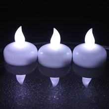 Load image into Gallery viewer, IMAGE 12Pcs Cool White Floating Candles Flameless Floating LED Tea Lights