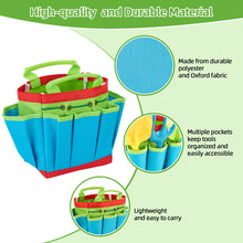 Load image into Gallery viewer, FITNATE Green Kids Garden Tools Set,6 PCS Garden Tools Including Watering Can, Shovel, Rake, Fork, Children Gardening Gloves and Garden Tote Bag, All in One Set
