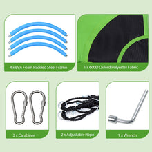 Load image into Gallery viewer, 40" Flying Saucer Tree Swing Chair Kids Round Hanging Rope Seat Yard Toys Green