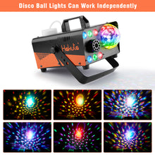 Load image into Gallery viewer, HAKUTA Fog Machine, 600W Smoke Machine with Disco Ball Light and LED RGB Lights, 2300 CFM Spray with Auto Spray Function, Great for Halloween, Christmas, Wedding, Stage Performance and Parties