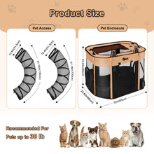 Load image into Gallery viewer, Ownpets Upgraded Cat and Dog Playpen with Connectable Tunnel, Ideal for Indoor and Outdoor Use, Easy to Fold and Carry, Perfect for Small Pets