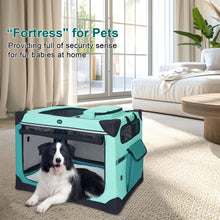 Load image into Gallery viewer, Ownpets Collapsible Dog Crate, 36 inch Portable Travel Dog Crate for Large Dogs, 4-Door Foldable Pet Kennel with Durable Mesh Windows & Soft Mat
