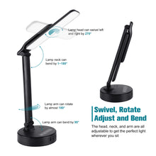 Load image into Gallery viewer, LED Desk Lamp Light w/4 USB Charging Port and 2 AC Power Outlet, 8.2FT Extension Cord Power Strip Station, 3 Level Brightness