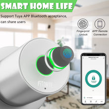 Load image into Gallery viewer, Smart Biometric Door Lock Fingerprint Door knob with App Control for Bedroom,Home,Hotel,Office, Silver