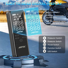 Load image into Gallery viewer, AGPtEK Tire Inflator Portable Air Compressor, 150PSI & 5000mAh Cordless Car Tire Inflator, 5 Modes Rechargeable Bike Pump with LED, Auto-Off Portable Air Pump for Cars, Bikes & Motorcycle Tires, Balls