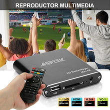 Load image into Gallery viewer, 4K Media Player with Remote Control, Digital MP4 Player, Aluminum Alloy Full HD Video Player 4K Streaming Media Player For Home US Plug