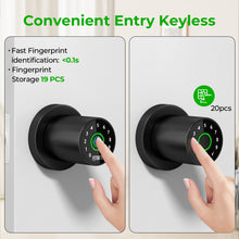 Load image into Gallery viewer, FITNATE 4-in-1 Smart Fingerprint Door Lock - Fingerprint Unlock, Password Unlock, App Control, Emergency Backup Key, Suitable for Office, Home, and Hotel