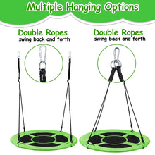Load image into Gallery viewer, 40" Flying Saucer Tree Swing Chair Kids Round Hanging Rope Seat Yard Toys Green