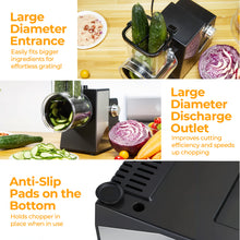 Load image into Gallery viewer, Efficient Electric Grater - Multifunctional Slicer & Shredder for Cheese, Vegetables, and Fruits