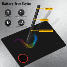 Load image into Gallery viewer, IMAGE Portable Graphics Drawing Tablet 8.9*5.3 Inch with 8192 Levels Battery-Free Pen and 1 Magic Circle 4 Hot Keys, Compatible with Windows/Mac/Android for Painting, Design & Online Teaching, Black
