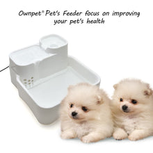 Load image into Gallery viewer, Ownpets Pet Fountain Auto Pet Feeder Water Dispenser with Water Filter