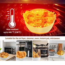Load image into Gallery viewer, 200PCS 8" Air Fryer Silicone Liners and Paper Air Fryer Liner Disposable Round Parchment Paper, Non-Stick Wax Paper for Air Frying, Baking, Roasting Microwave and Oven