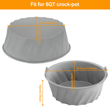 Load image into Gallery viewer, Slow Cooker Liners Compatible for Crock Pot 6 QT, 6 Quart Oval Slow Cookers, Reusable BPA Free Leak-proof Dishwasher Safe, 2PCS - Black&Grey