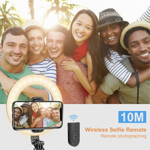 Load image into Gallery viewer, LED Selfie Ring Light with Tripod Stand for Selfie Makeup