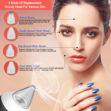 Load image into Gallery viewer, Household Electric Blackhead Dirt Removal Machine, Household Vacuum Suction Wrinkle Removal Skin Tightening Massager with 4 Suction Heads