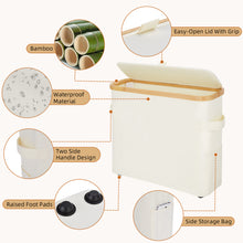 Load image into Gallery viewer, Vicyak Toilet Paper Organizer Basket, Toilet Paper Storage Can 12 Regular Rolls or 9 Mega Rolls, Paper Basket with Lid and Handle, Toilet Paper Holder Basket with Pulley, Toilet Paper Basket, Size L