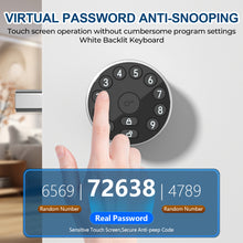Load image into Gallery viewer, Keypad Door Knob Lock, Electronic Door Handle with Keypad and Key, Automatic Locking, User Managed, 100 Codes, For Office, Warehouse, Bedroom, Garage, Silver