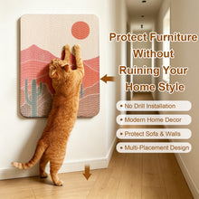 Load image into Gallery viewer, Ownpets Wall Mounted Cat Scratcher with Adhesive Strips, Cut Design, Red