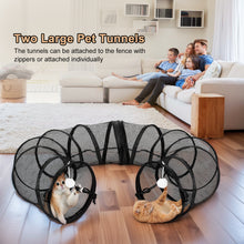 Load image into Gallery viewer, Ownpets Upgraded Cat and Dog Playpen with Connectable Tunnel, Ideal for Indoor and Outdoor Use, Easy to Fold and Carry, Perfect for Small Pets
