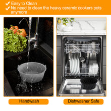 Load image into Gallery viewer, Slow Cooker Liners Compatible for Crock Pot 6 QT, 6 Quart Oval Slow Cookers, Reusable BPA Free Leak-proof Dishwasher Safe, 2PCS - Black&Grey