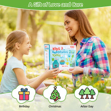 Load image into Gallery viewer, FITNATE Green Kids Garden Tools Set,6 PCS Garden Tools Including Watering Can, Shovel, Rake, Fork, Children Gardening Gloves and Garden Tote Bag, All in One Set