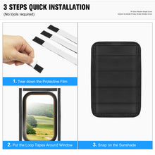 Load image into Gallery viewer, 2Pcs RV Door Shade Cover Foldable RV Sun Shade Windshield Blackout Shower Curtains Coverage RV Accessories Fits for Most RV Interior Door Window Oxford Materials 25" X 16"