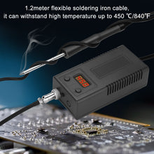 Load image into Gallery viewer, 50W Welding Soldering Iron with Thermostatic Digital-Controlled ESD soldering station,50 W Temperature Adjustable 180-450℃/356-842℉ with 1 Portable Stand, 1 Tweezers, 1 Wire Stripper & 1 Sponge