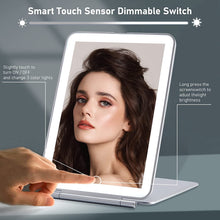 Load image into Gallery viewer, Portable Vanity Mirror Travel Makeup Mirror with 32 LED Lights USB Rechargeable