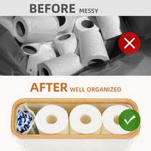Load image into Gallery viewer, Vicyak Toilet Paper Organizer Basket, Toilet Paper Storage Can 12 Regular Rolls or 9 Mega Rolls, Paper Basket with Lid and Handle, Toilet Paper Holder Basket with Pulley, Toilet Paper Basket, Size L