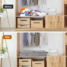 Load image into Gallery viewer, Viayck 2-Pack Under Bed Storage Containers 32L, 4.3 Inches Tall Low Profile Underbed Clothes Storage Organizer Bin with Sturdy Sidewalls/Bottom, Underbed Storage Bins 2 Storage Thin Bins