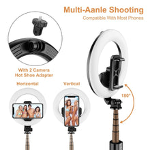 Load image into Gallery viewer, LED Selfie Ring Light with Tripod Stand for Selfie Makeup