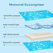 Load image into Gallery viewer, Ownpets Pet Cooling Mat for Dogs & Cats, Water-Filled Leak-proof Ice Pad, Durable Oxford Fabric, Indoor-Outdoor Use, No Electricity Needed, Sky Blue, Size XL