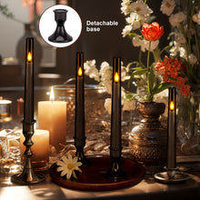 Load image into Gallery viewer, IMAGE 6Pcs Upgraded Flameless Taper Candles with Remote Control Timer Flickering LED Candles for Christmas, Home, Party Decor, Grey
