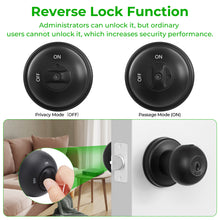 Load image into Gallery viewer, FITNATE Biometric Door Lock, Rechargeable Fingerprint Lock with Key, Smart Door Handle for Bedrooms, Offices, and Hotels