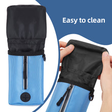 Load image into Gallery viewer, Ownpets Small-Size Pet Training Treat Pouch with Drawstring Closure - Dog Treat Bag for Leash, Carabiner Hook, Poop Bag Holder & Reflective Strip, 825ml Capacity (Blue)