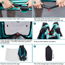 Load image into Gallery viewer, Ownpets Collapsible Dog Crate, 36 inch Portable Travel Dog Crate for Large Dogs, 4-Door Foldable Pet Kennel with Durable Mesh Windows & Soft Mat