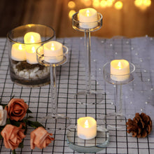 Load image into Gallery viewer, IMAGE 12Pcs Warm White Battery Tea Lights with Timer Flickering Candles with Decorative Fake Rose Petals