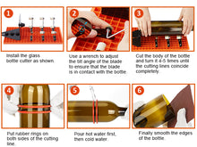 Load image into Gallery viewer, Glass Bottle Cutter Kit, FIXM DIY Glass Cutter for Bottles with Grid baseboard and Adjustable Baffle Design, Complete Set of Bottle Cutter & Glass Cutter for Square and Round Bottle