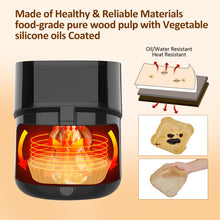 Load image into Gallery viewer, 200PCS 8" Air Fryer Silicone Liners and Paper Air Fryer Liner Disposable Square Parchment Paper, Non-Stick Wax Paper for Air Frying, Baking, Roasting Microwave and Oven