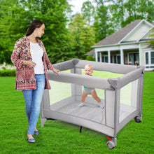 Load image into Gallery viewer, Baby Play Portable Playard Play Pen with Mattress Safety Baby Playard with Door Activity Center for Toddler Boys Girls Fun Time Indoor and Outdoor 39inch x 39inch
