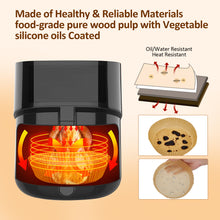 Load image into Gallery viewer, 200PCS 8" Air Fryer Silicone Liners and Paper Air Fryer Liner Disposable Round Parchment Paper, Non-Stick Wax Paper for Air Frying, Baking, Roasting Microwave and Oven