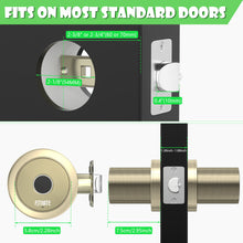 Load image into Gallery viewer, Fingerprint Door Knob, FITNATE Smart Biometric Door Lock Fingerprint Door knob with App Control, User management Management, Touch to Open Knob for Bedroom,Home,Hotel,Office, Bronze Golden