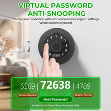 Load image into Gallery viewer, FITNATE 4-in-1 Smart Fingerprint Door Lock - Fingerprint Unlock, Password Unlock, App Control, Emergency Backup Key, Suitable for Office, Home, and Hotel