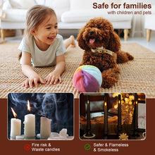 Load image into Gallery viewer, IMAGE 6Pcs Upgraded Flameless Taper Candles with Remote Control Timer Flickering LED Candles for Christmas, Home, Party Decor, Grey