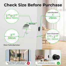 Load image into Gallery viewer, FITNATE Biometric Door Lock, Rechargeable Fingerprint Lock with Key, Smart Door Handle for Bedrooms, Offices, and Hotels