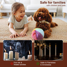 Load image into Gallery viewer, IMAGE 6Pcs Upgraded Flameless Taper Candles with Remote Control Timer Flickering LED Candles for Christmas, Home, Wedding Decor, White