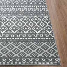 Load image into Gallery viewer, Boho Moroccan Area Rug, Non Slip Indoor Rug, 5' x 7', Grey, Floor Decoration Carpet Mat, Non-Shedding Rug for Living Room, Bedroom, Dining Room