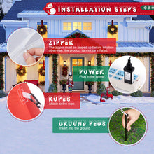 Load image into Gallery viewer, Christmas Inflatables, CAMULAND 6FT Inflatable Christmas Decorations Inflatable Snowman and Santa Claus with Built-in LED Lights, Outdoor Christmas Decorations Blow-up Decor for Yard, Garden and Party